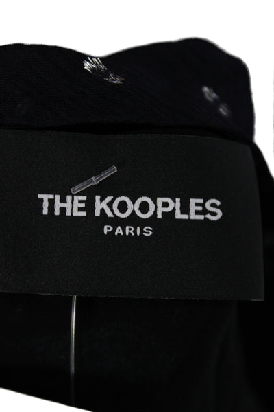 The Kooples Women Wrap Dress Black V-Neck Sleeveless Tie Midi Viscose Size 2