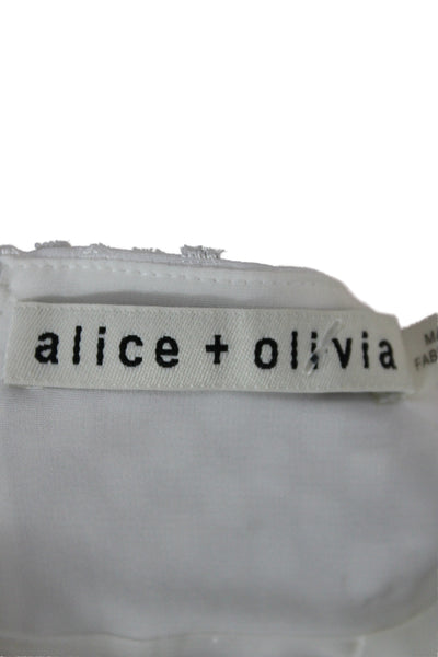 Alice + Olivia Women Slip Dress White Sleeveless Size 4
