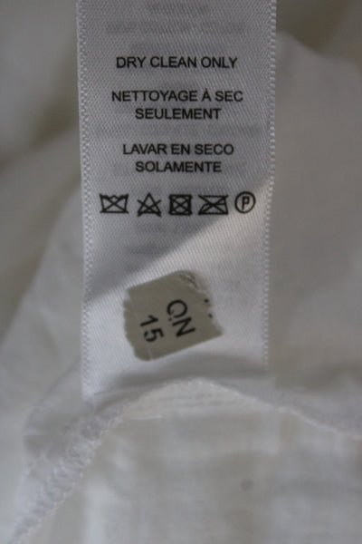 Frame Women Sundress White Ramie Sleeveless Midcalf Beach Size L