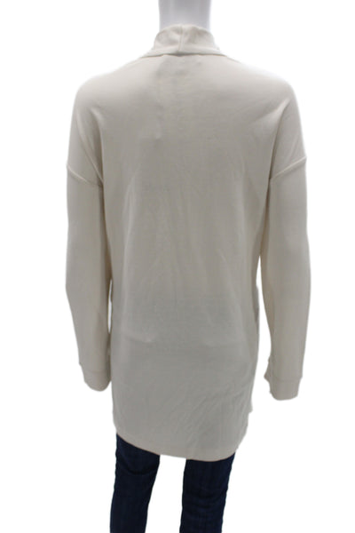 Max Mara Women Designer Beige V Neck Long Sleeve Jersey Tunic Size L