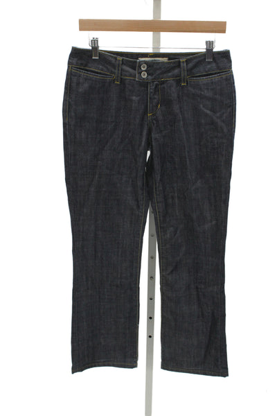 Paper Denim + Cloth Women Straight Dark Blue Jeans 100% Cotton Size 28