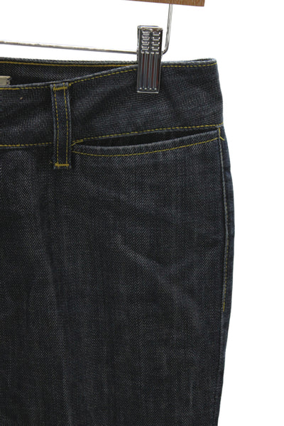 Paper Denim + Cloth Women Straight Dark Blue Jeans 100% Cotton Size 28