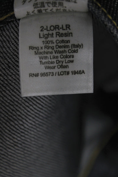 Paper Denim + Cloth Women Straight Dark Blue Jeans 100% Cotton Size 28