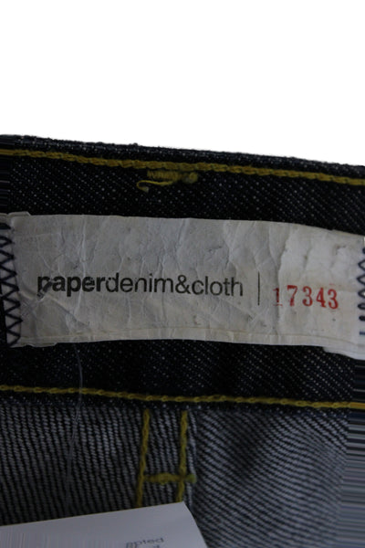 Paper Denim + Cloth Women Straight Dark Blue Jeans 100% Cotton Size 28
