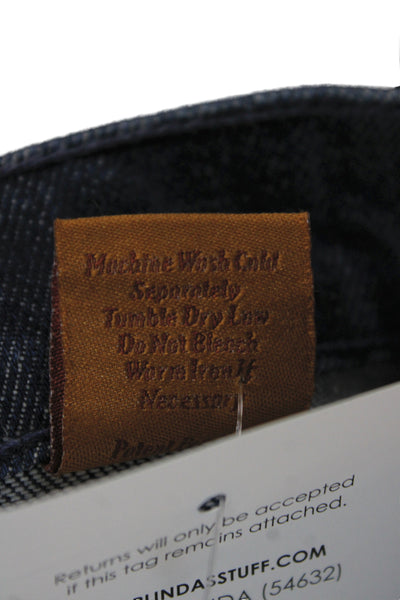 James Women Straight Jeans Blue High Rise Button 100% Cotton Size 25
