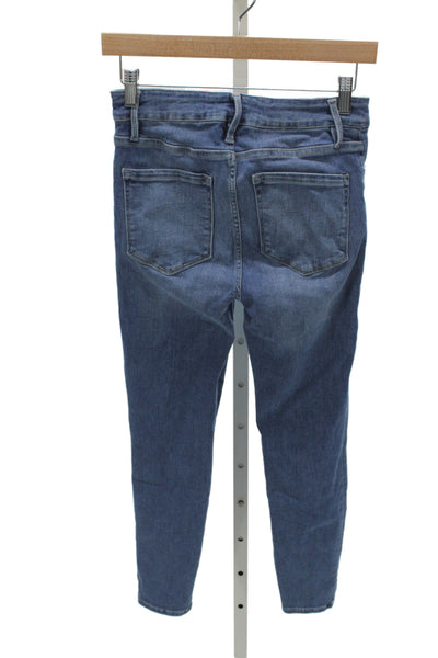 Frame Unisex Blue Skinny Straight Jeans High Rise Size 1