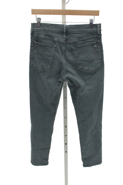 Rag & Bone Unisex Skinny Cropped Ankle Jeans Gray Size 30