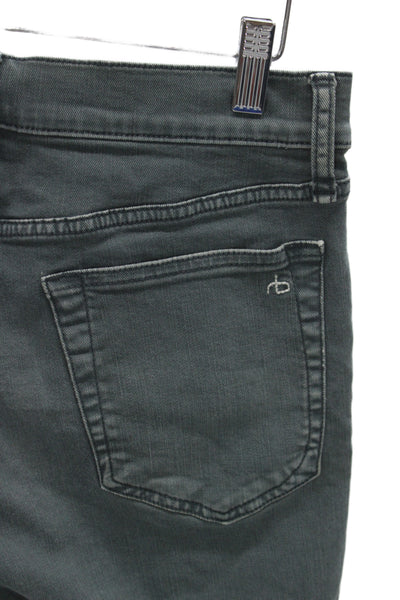 Rag & Bone Unisex Skinny Cropped Ankle Jeans Gray Size 30