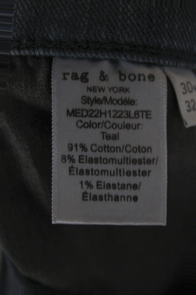 Rag & Bone Unisex Skinny Cropped Ankle Jeans Gray Size 30