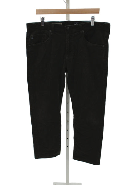 AG Adriano Goldschmied Mens Chino Pants Black Button 30 Inseam Size 36