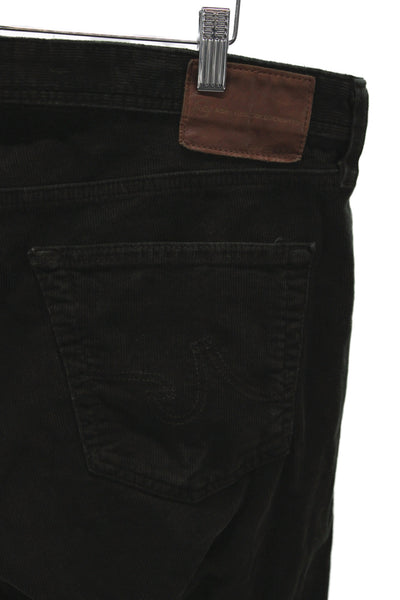 AG Adriano Goldschmied Mens Chino Pants Black Button 30 Inseam Size 36