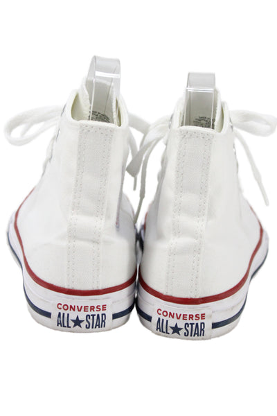 Converse Girls Canvas Lace Up High Top Sneakers White Size 2