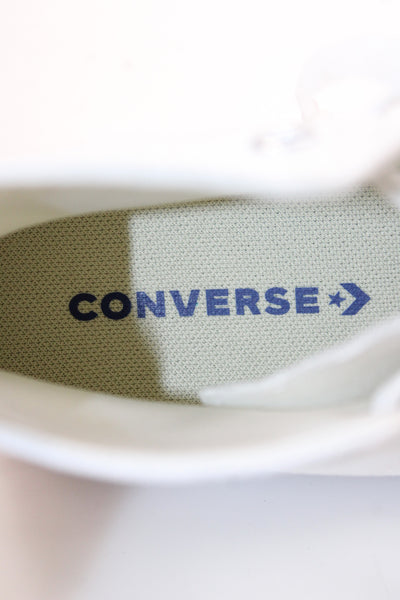 Converse Girls Canvas Lace Up High Top Sneakers White Size 2