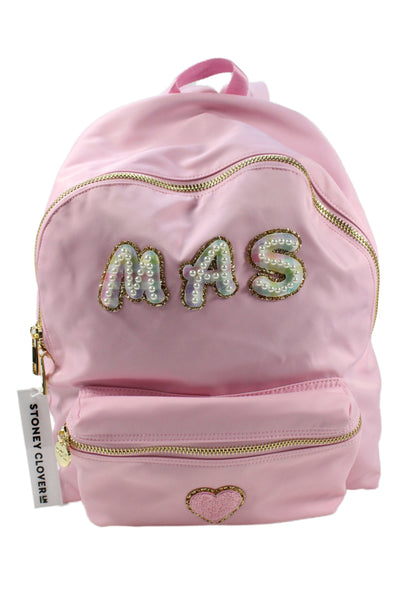 Stoney Clover Lane Girls Multi-Compartment Zip Up Backpack Pink