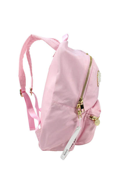 Stoney Clover Lane Girls Multi-Compartment Zip Up Backpack Pink
