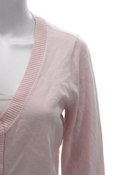 Cami NYC Unisex Cardigan Pink V-Neck Button Long Sleeve Size S