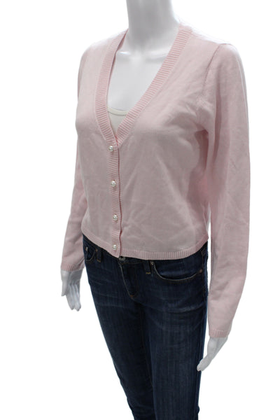 Cami NYC Unisex Cardigan Pink V-Neck Button Long Sleeve Size S