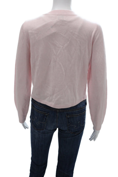 Cami NYC Unisex Cardigan Pink V-Neck Button Long Sleeve Size S