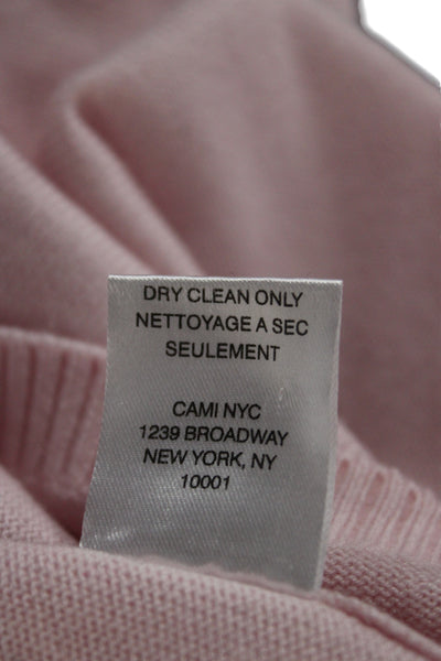 Cami NYC Unisex Cardigan Pink V-Neck Button Long Sleeve Size S