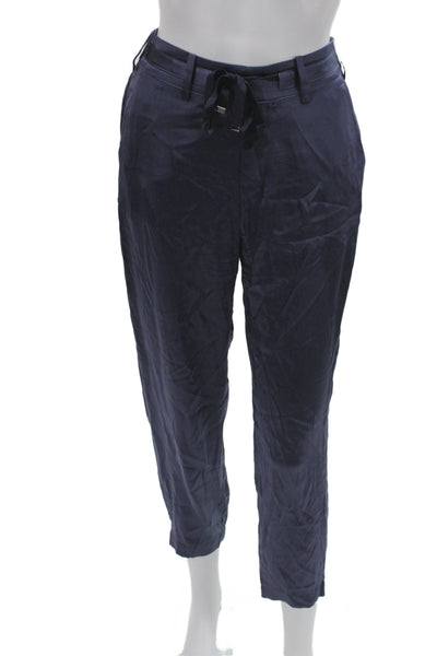 Cami NYC Women Dark Blue Cropped Ankle Dress Pants Silk Spandex Size 2XS