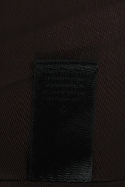 John Varvatos Star USA Mens Black Pea Coat Button Collared Wool Blend Size M