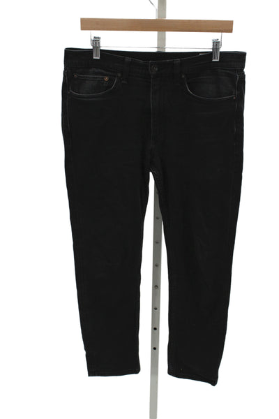 Rag & Bone Men's Skinny Tapered Jeans Black Button Size 32