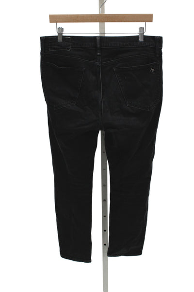 Rag & Bone Men's Skinny Tapered Jeans Black Button Size 32