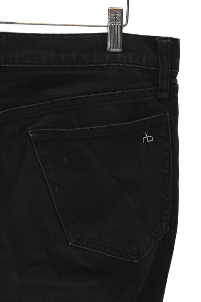 Rag & Bone Men's Skinny Tapered Jeans Black Button Size 32