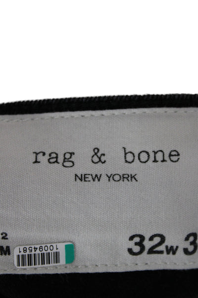 Rag & Bone Men's Skinny Tapered Jeans Black Button Size 32