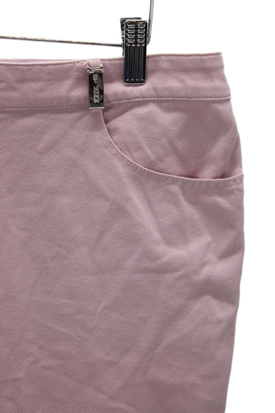 St. John Sport Women Chino Pants Pink Button 96% Cotton 4% Spandex Size 12