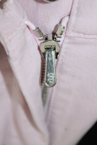 St. John Sport Women Chino Pants Pink Button 96% Cotton 4% Spandex Size 12