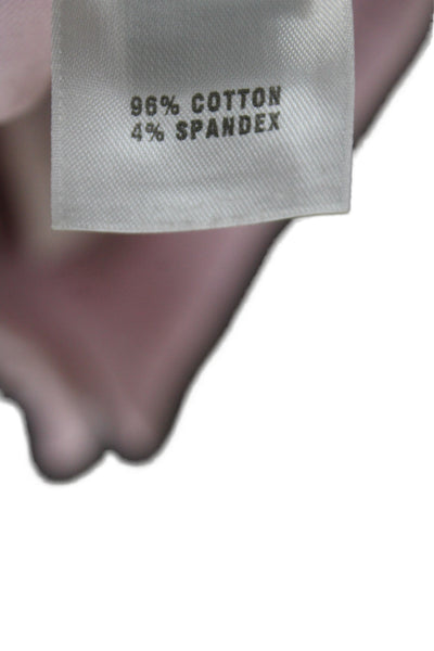 St. John Sport Women Chino Pants Pink Button 96% Cotton 4% Spandex Size 12
