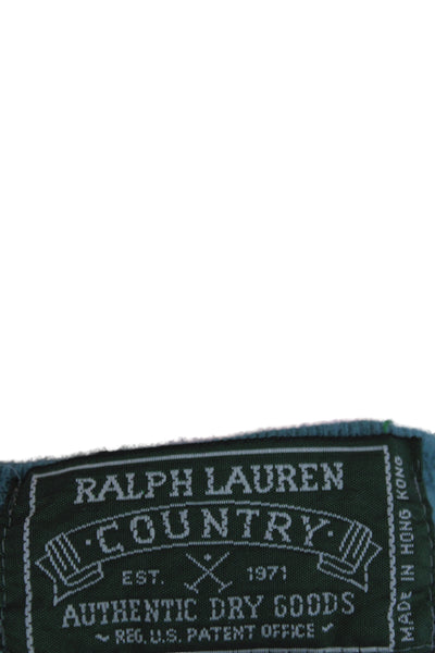 Ralph Lauren Country Women Green Cotton T-Shirt Longsleeve Round Neck Size M