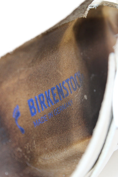 Birkenstock Womens Leather Double Buckle Arizona Sandals White Size 39 9 Placeho