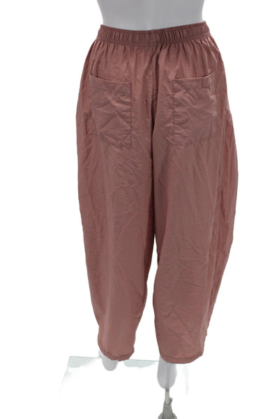 Zara Women Harem Pants Pink Drawstring Polyamide Size XS