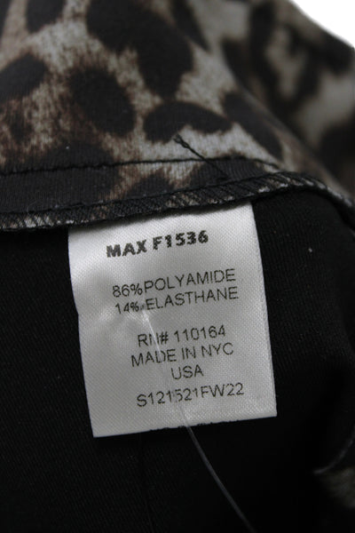 Avenue Montaigne Women Ankle Pants Brown Animal Print Size 0