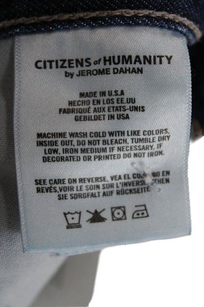 Citizens of Humanity Women Mini Skirt Blue Cotton Vintage Button Size 25