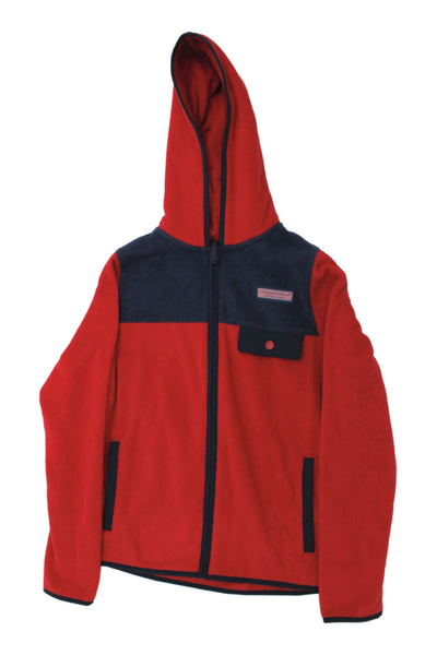 Vineyard Vines Childrens Boys Harbor Full Zipper Hoodie Red Size 18 Placeholder