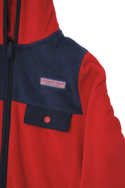 Vineyard Vines Childrens Boys Harbor Full Zipper Hoodie Red Size 18 Placeholder