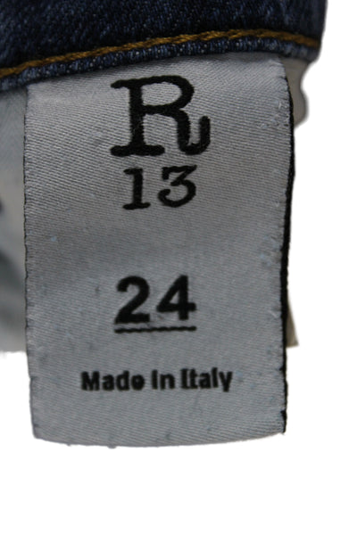 R13 Unisex Ankle Skinny Blue Jeans Size 24