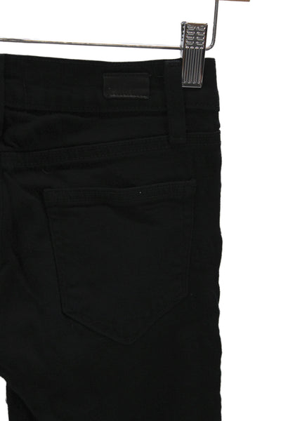 Paige Womens Black Ankle Cropped Skinny Jeans Size 25