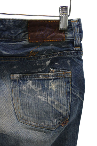 PRPS Womens Cropped Skinny Blue Mid Rise Cotton Spandex Jeans Size 25
