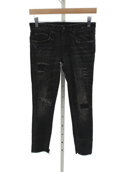 PRPS Womens Cropped Skinny Blue Mid Rise Cotton Spandex Jeans Size 25