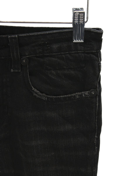 R13 Women Black Cropped Skinny Ankle Jeans Denim 29in Size 25