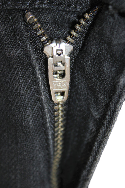 R13 Women Black Cropped Skinny Ankle Jeans Denim 29in Size 25