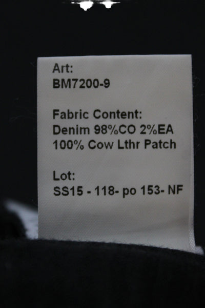 R13 Women Black Cropped Skinny Ankle Jeans Denim 29in Size 25