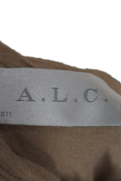ALC Womens Bodycon Tank Dress Tan Sleeveless Crew Neck Size XS