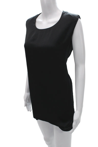 Acne Women Shift Tank Dress Black Sleeveless Short Polyester Size 36