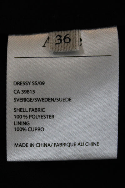 Acne Women Shift Tank Dress Black Sleeveless Short Polyester Size 36