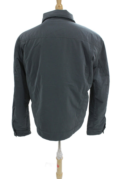 Slate & Stone Mens Bomber Jacket Windbreaker Dark Gray Polyester Size L